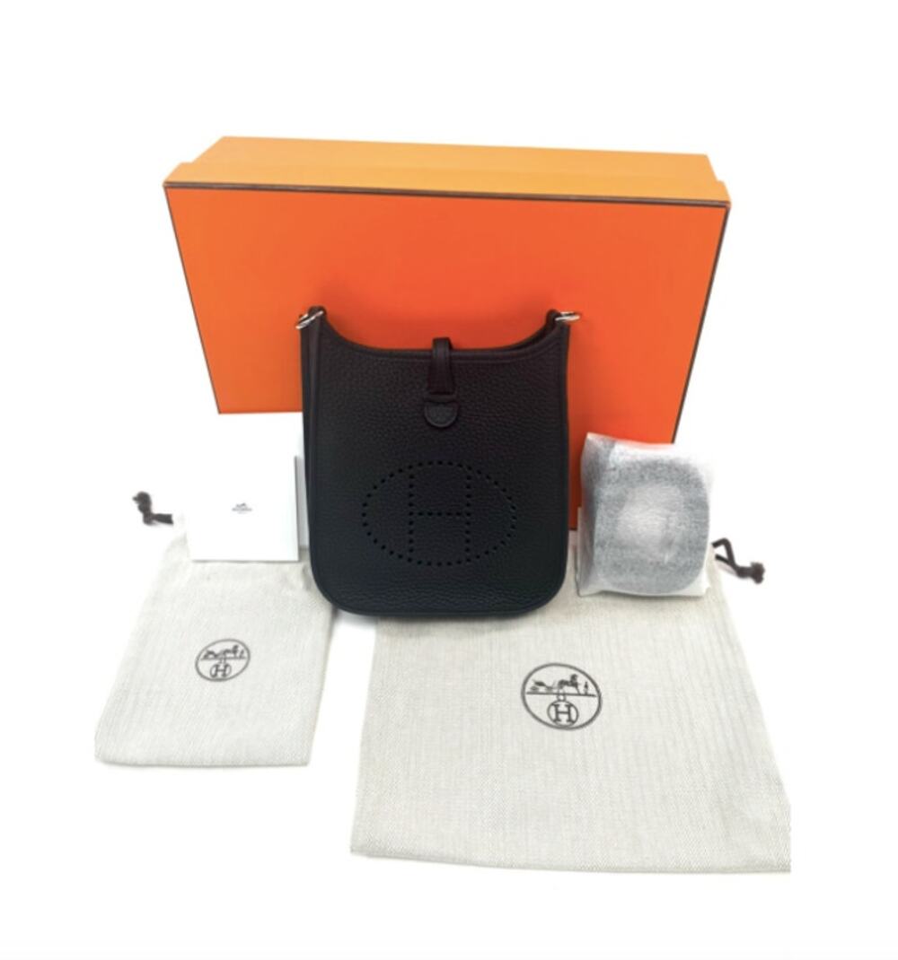 Hermes Evelyne TPM 16 Black Clemence Crossbody, 2025 - Strap Factory Sealed